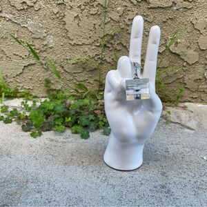 NWOT. Star Trek Engraved Glass Cube Keychain